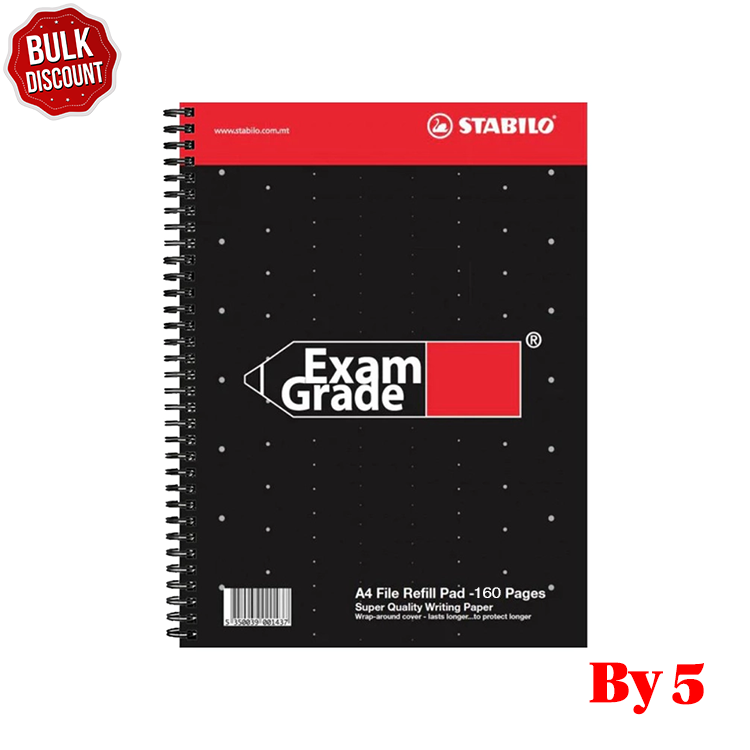 Refill Pad - Exam Grade Wire Bound A4 - (Stabilo) - Pack of 5